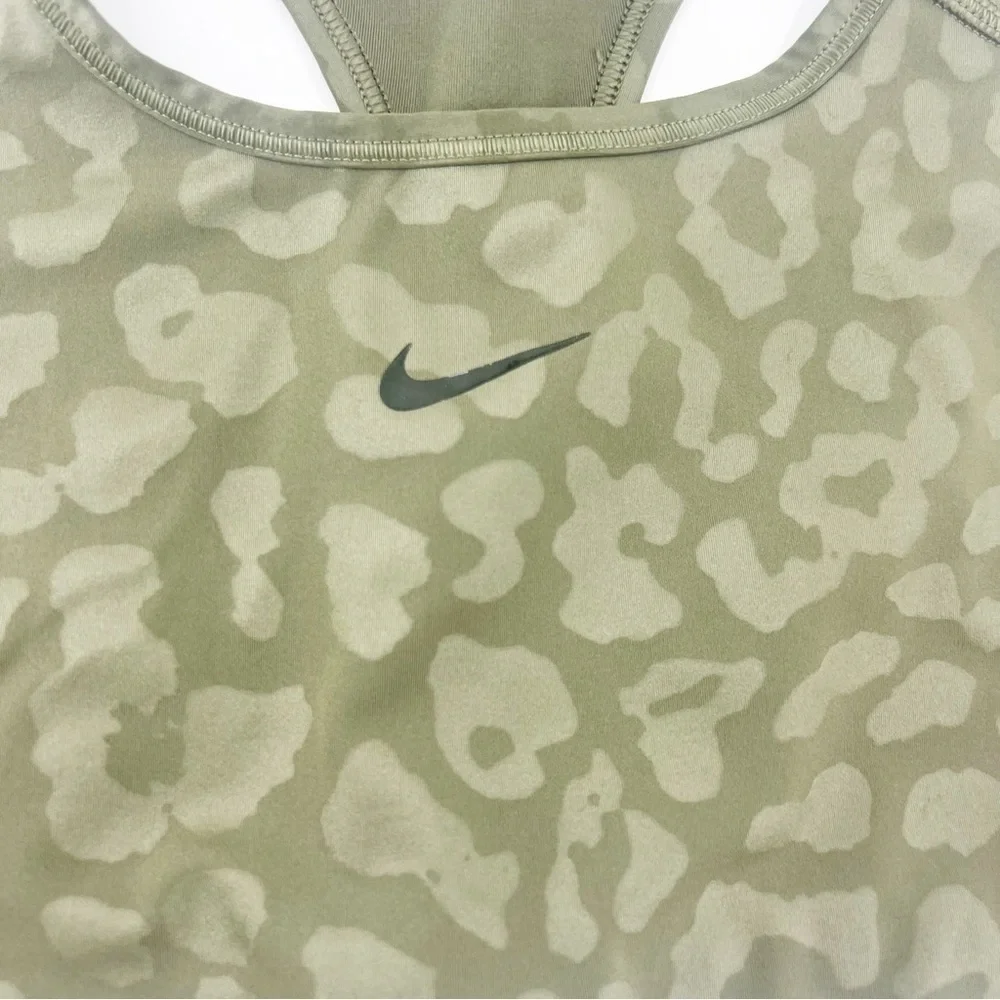 ✅ NIKE Pro Dri-FIT Swoosh Medium-Support‎ 1-Piece Pad Leopard Sports Bra SMALL